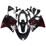 0125 Fairing Honda Cbr1100Xx 97 98 99 00 01 02 03 04 05 06 07 1997 - 2007 Black Red Flames